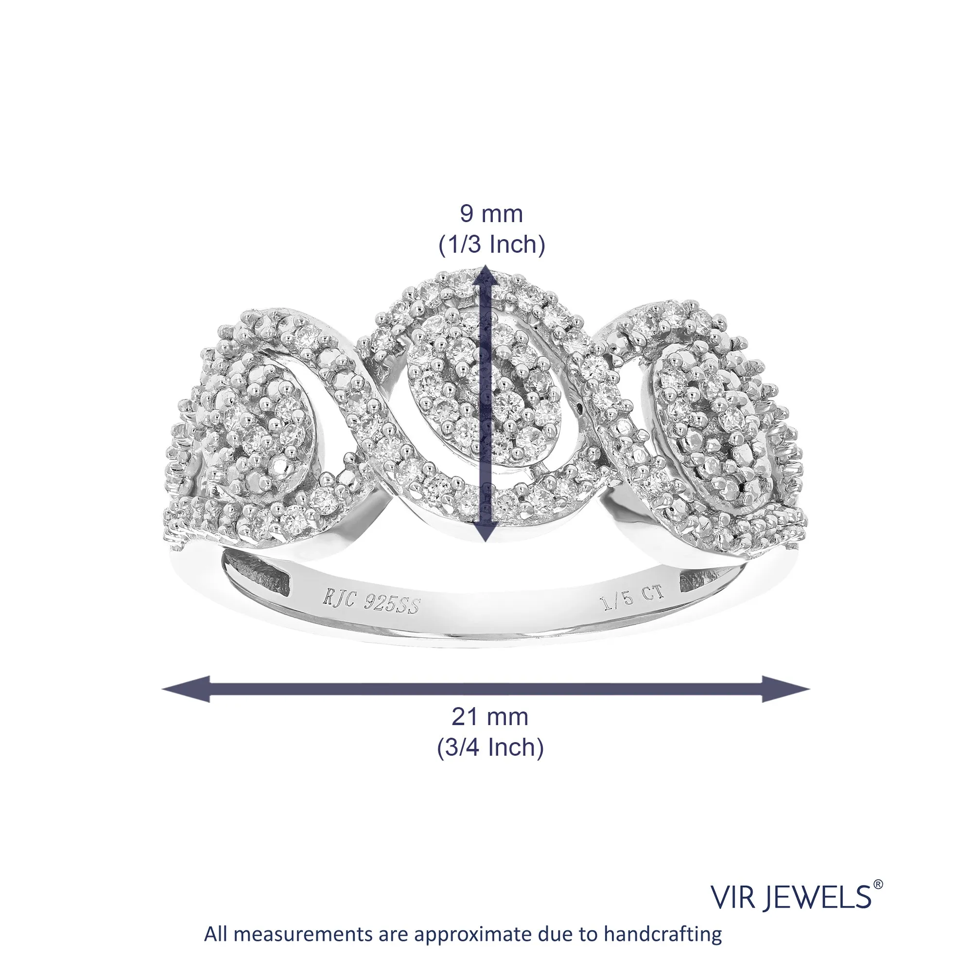 1/5 cttw Round Cut Lab Grown Diamond .925 Sterling Silver Engagement Ring For Women Prong Set