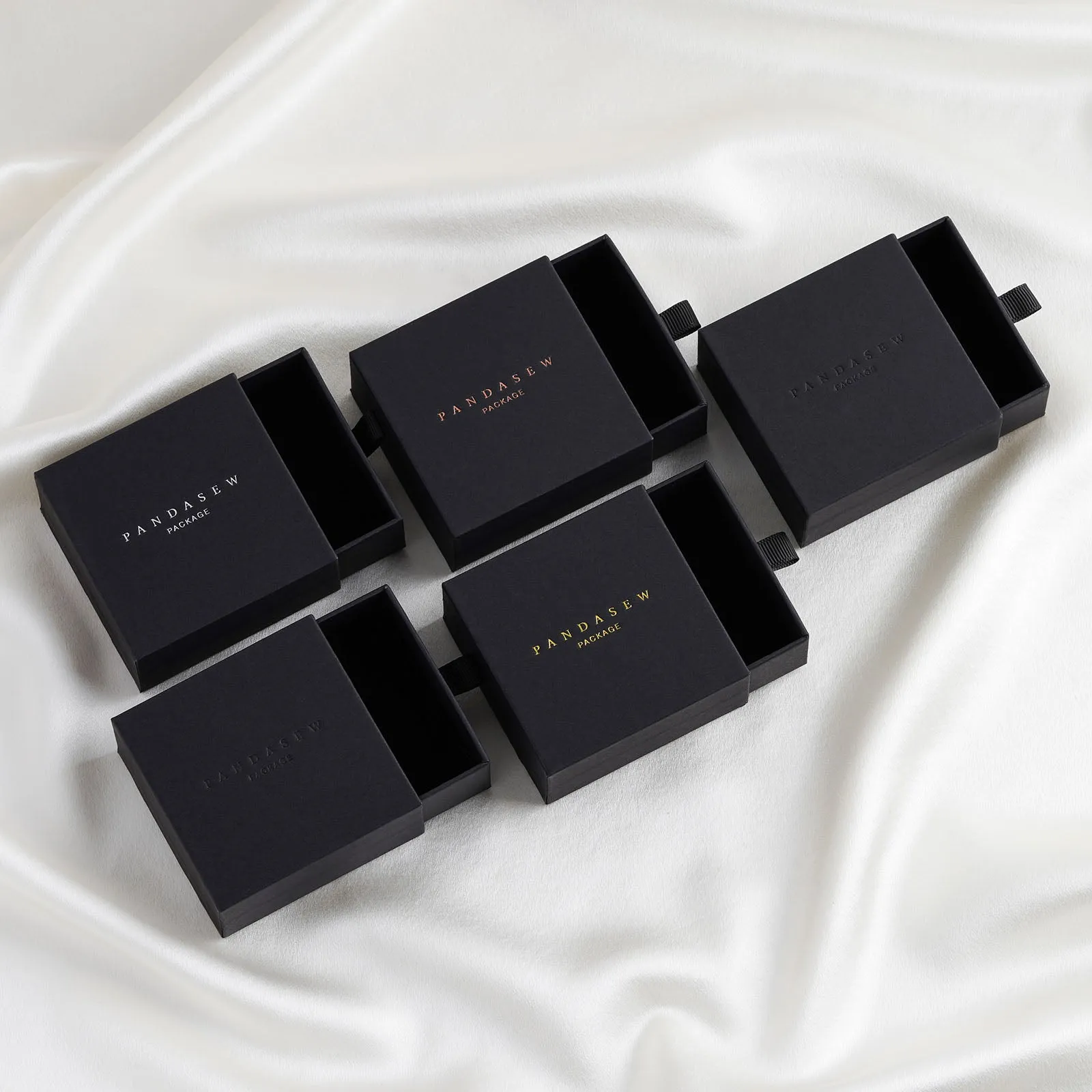 7*7*3cm paper box ring necklace box Pandasew jewelry boxes print name and text 50pcs BX-142