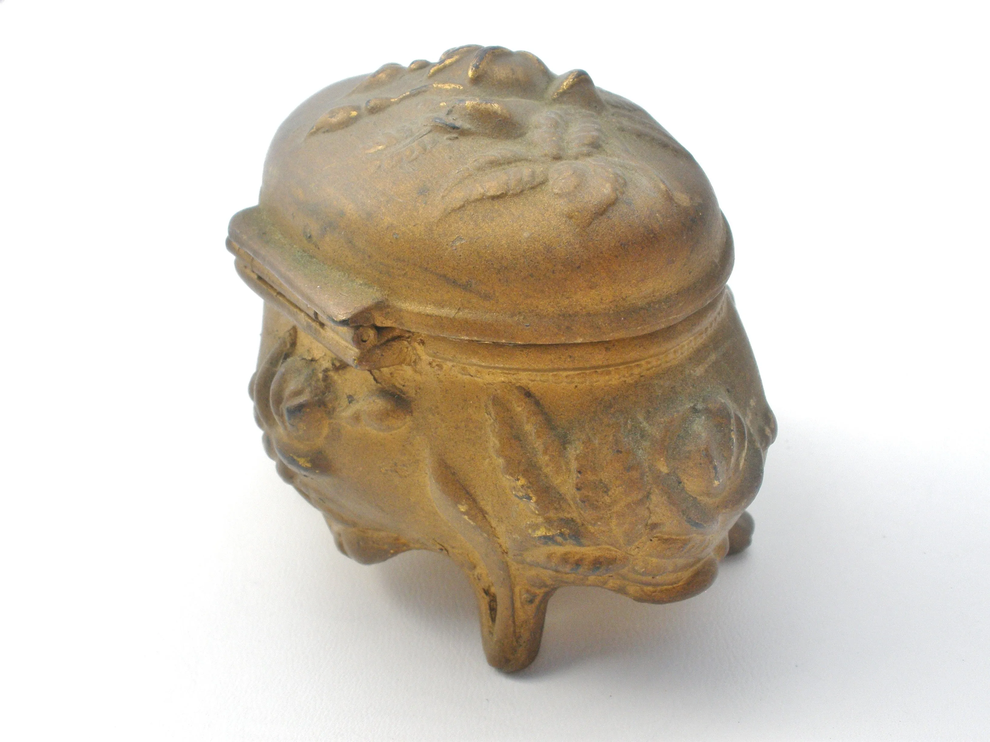 Art Nouveau Small Gold Jewelry Casket Box