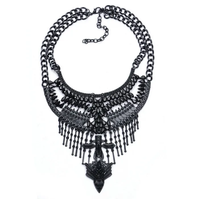 Big Women Collier Femme Necklaces Pendant Collar Statement Bijoux Fashion Crystal Jewelry Choker Maxi Boho Vintage Jewellry