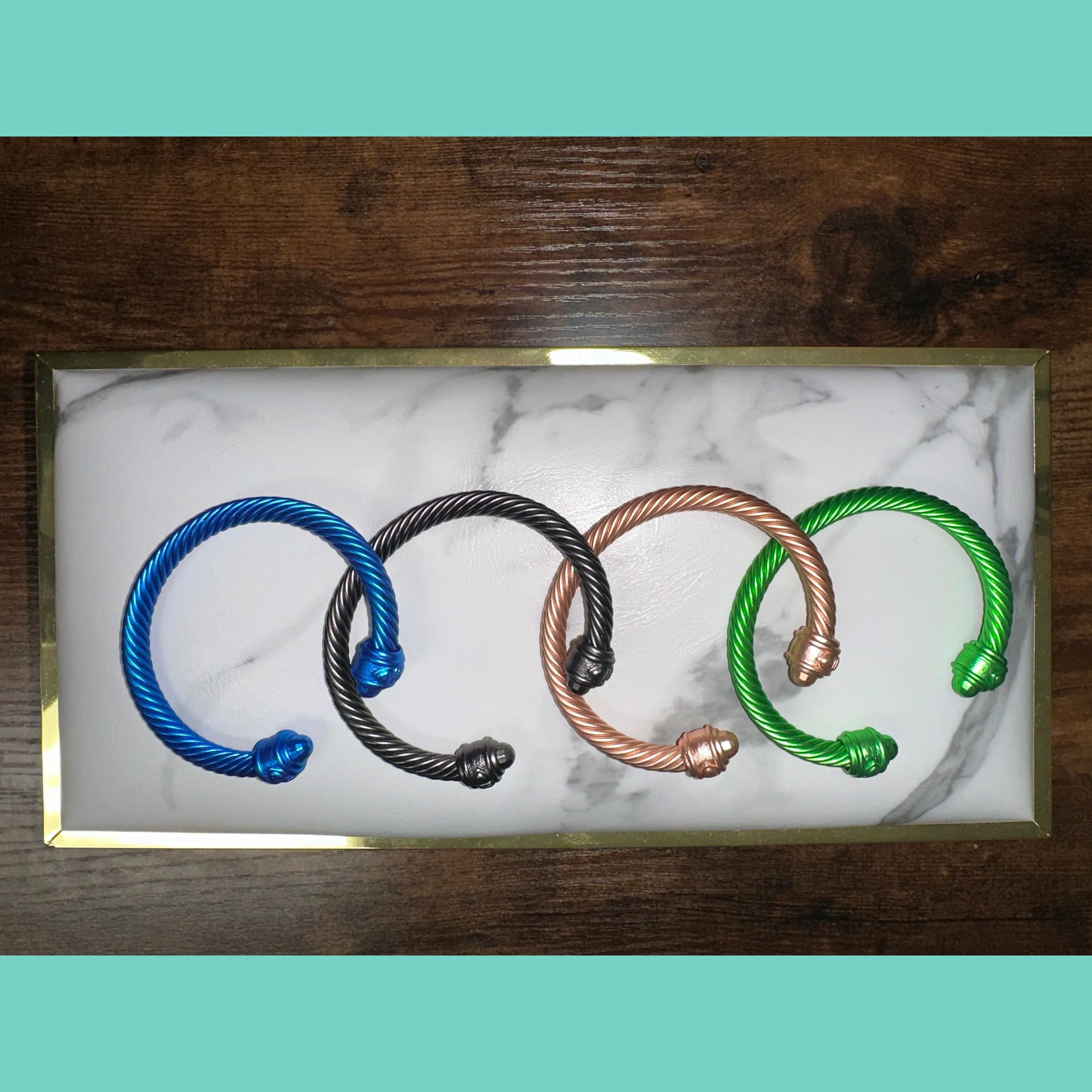 Cable Corded Cuff Bracelets