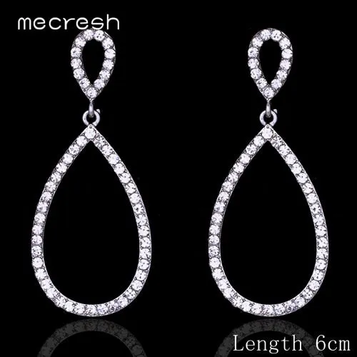 Crystal Bridal Dangle Wedding Drop Earrings