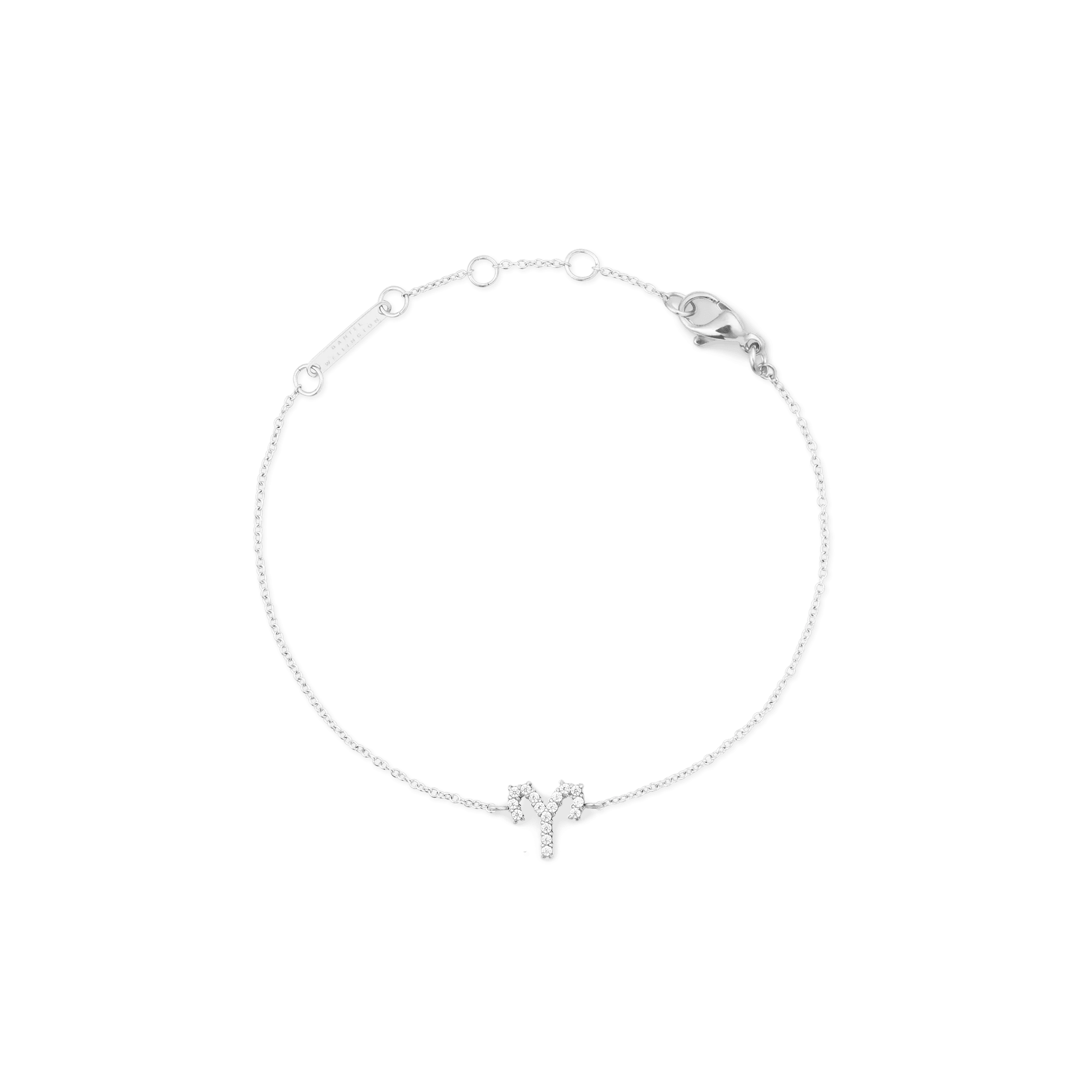 Crystal Zodiac Chain Bracelet Silver