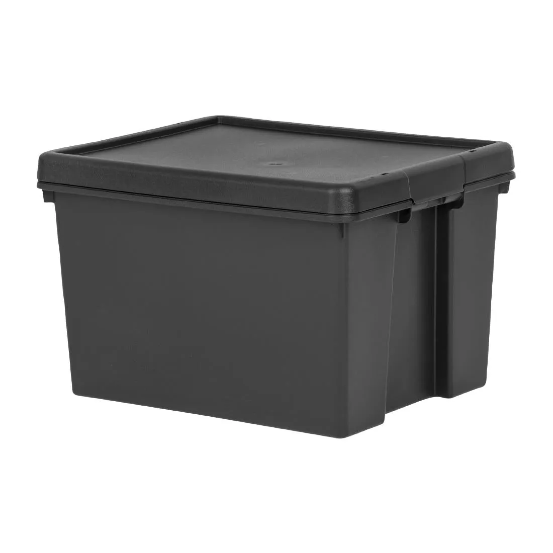 CX093 Wham Bam Recycled Storage Box & Lid Black 45Ltr