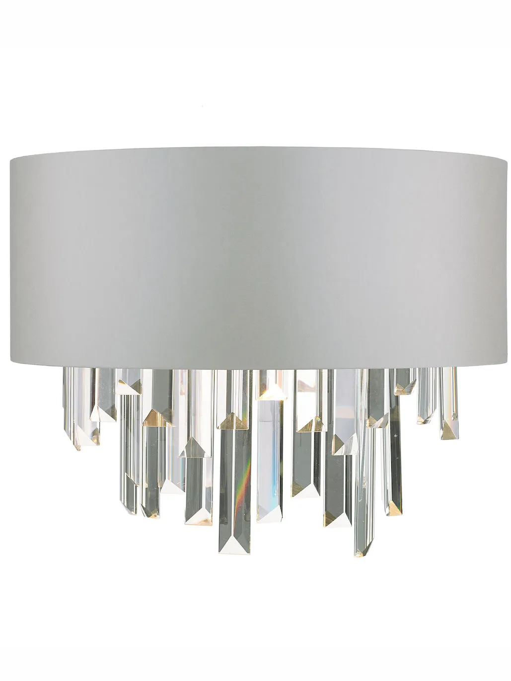 Dar Halle Wall Light Grey Shade and Crystal