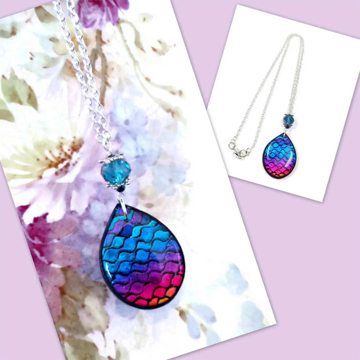 Dragon Egg Faux Dichroic Pendant Turorial by Sherri Kellberg