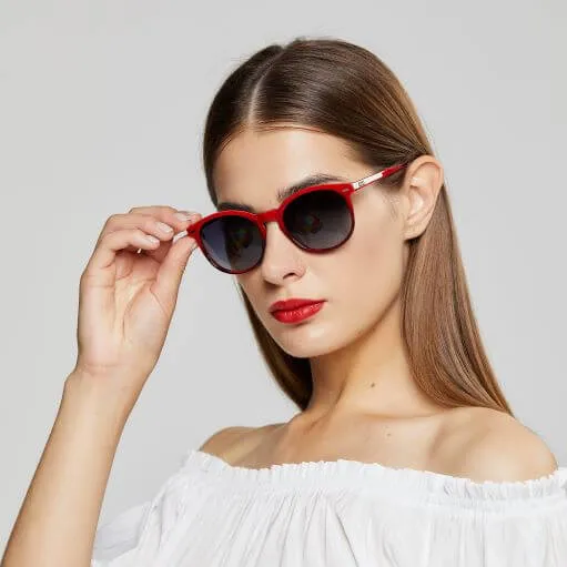 DUCO Retro Round Women's Polarized Sunglasses DC1230
