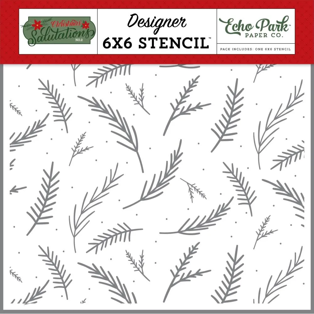 Echo Park Stencil 6"x 6" Balsam Branches*