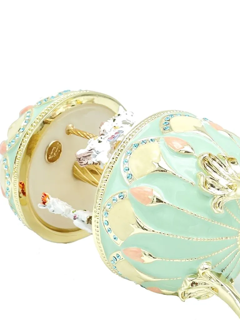 Faberge Egg  with Music Royal Horses Carousel