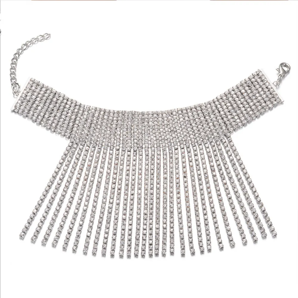 Full Rhinestone Tassel Adjustable Ankles Foot Chain Jewelry for Women