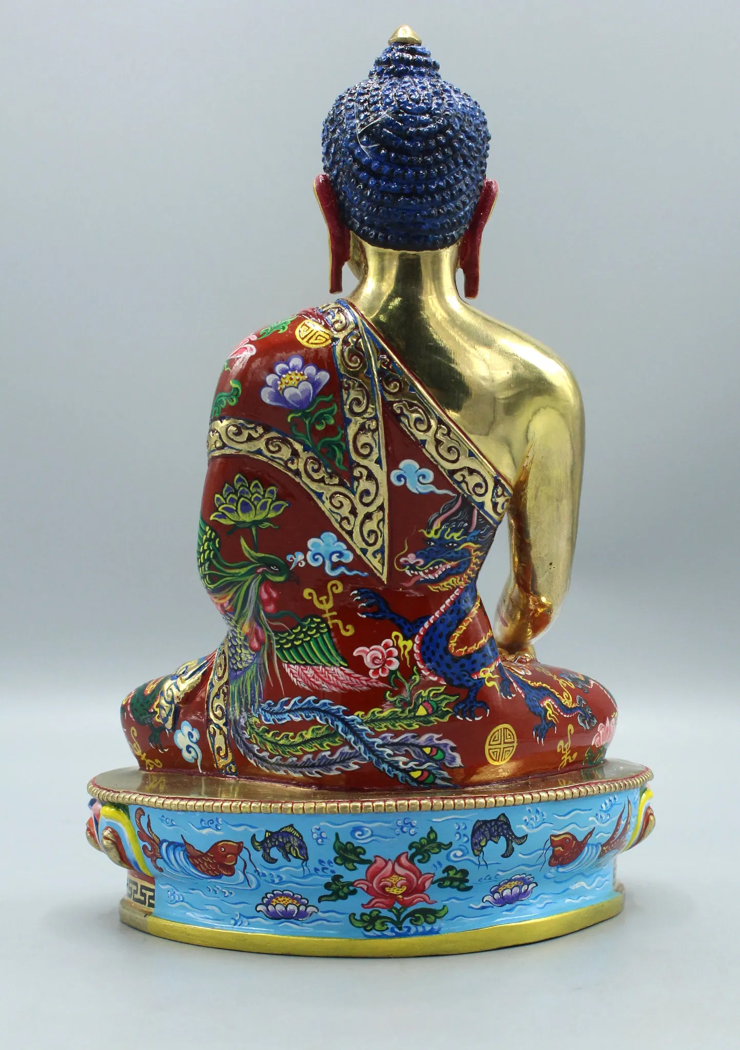 Hand Painted Gold Plated Shakyamuni Buddha Statue