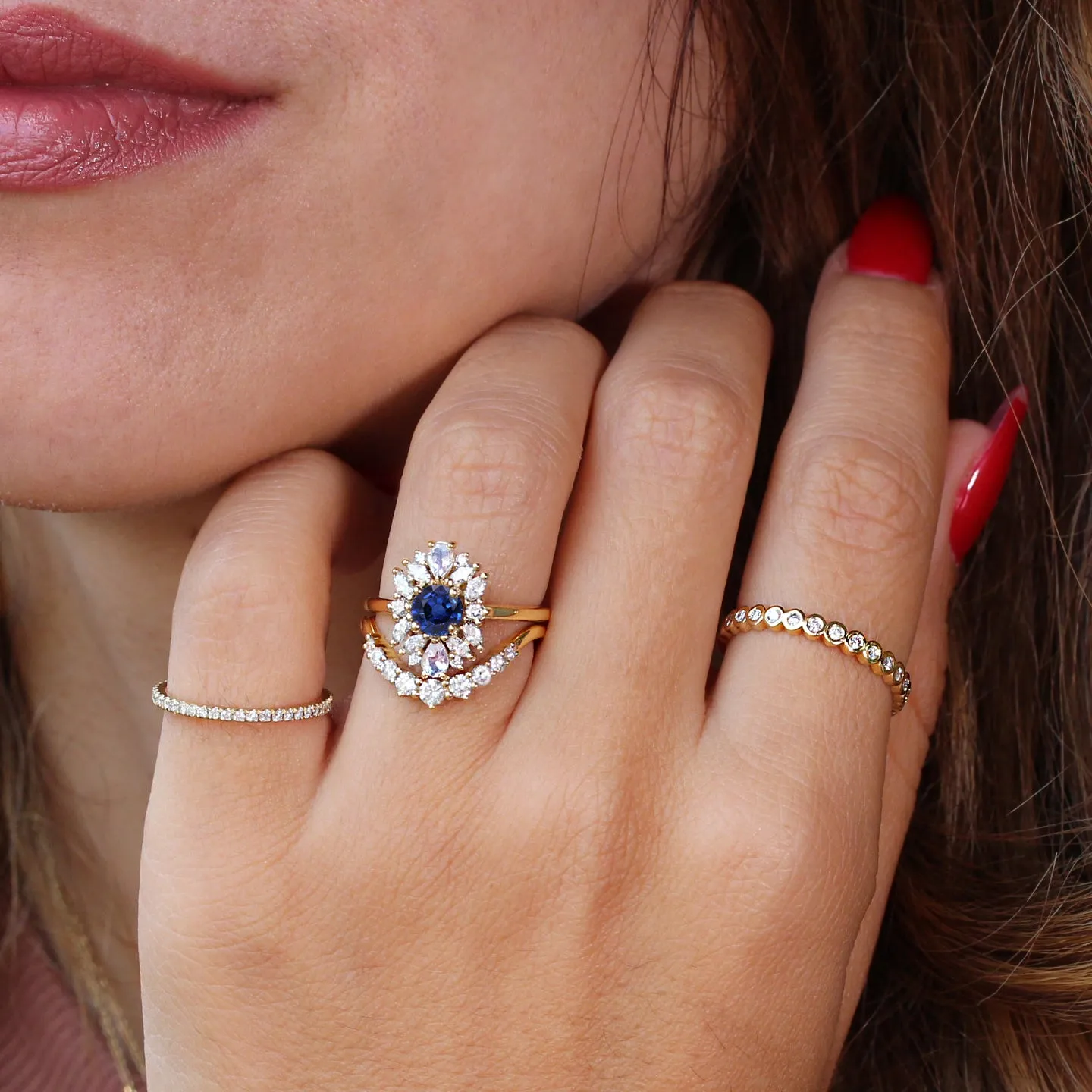 Lavender sapphire engagement ring, Odisea