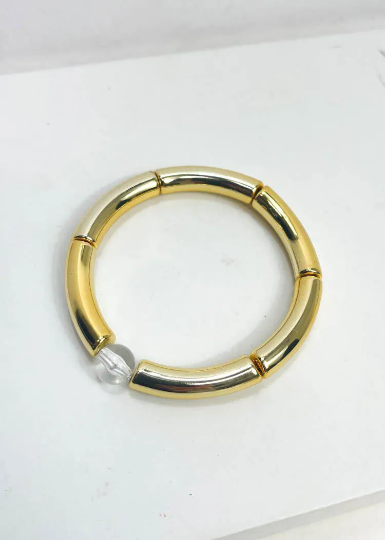Lindy Acrylic Stack Bracelet- Gold