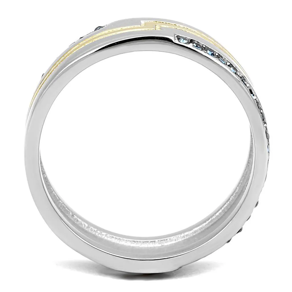 Men Stainless Steel Synthetic Crystal Rings TK3266