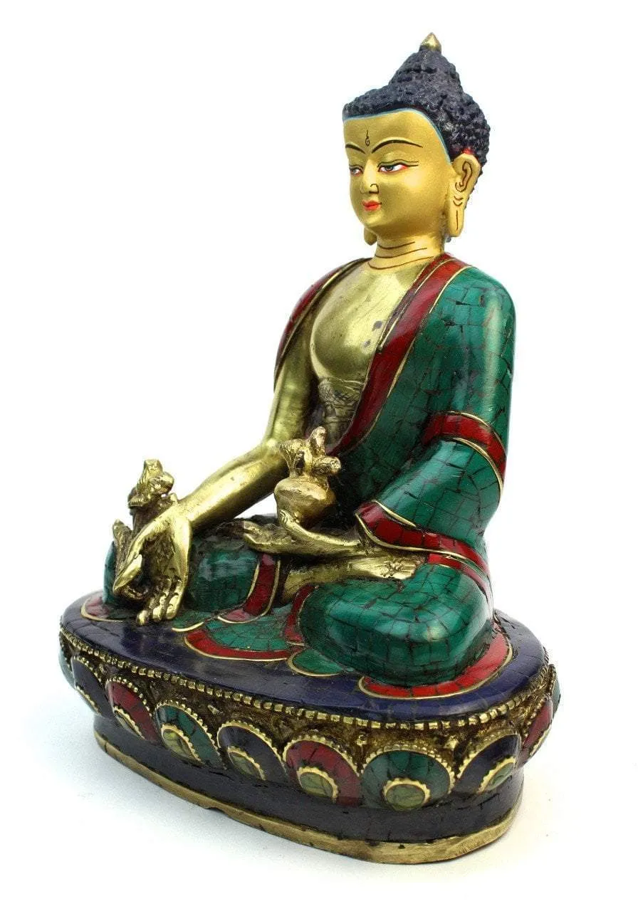Mosaic Medicine Buddha 6 Inch Statue