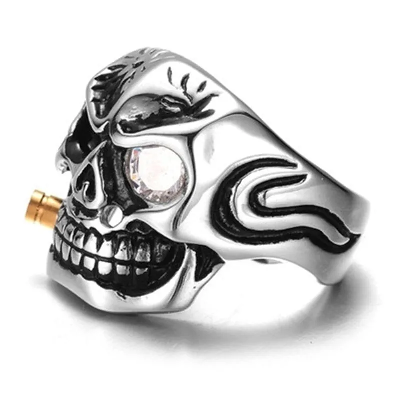 New Exaggerated Skull Head Ring Men's Ring
