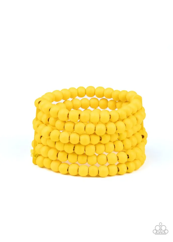 Paparazzi Bracelet ~ Diving in Maldives - Yellow