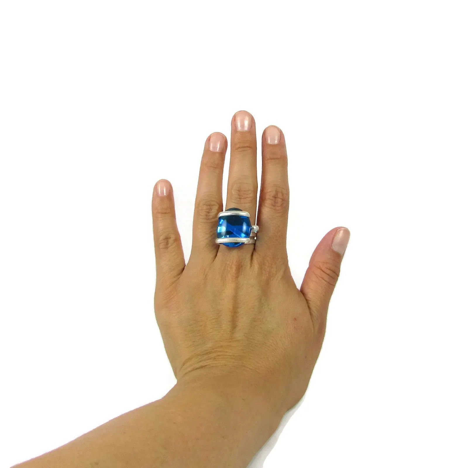Parallel Ring - Turquoise Crystal