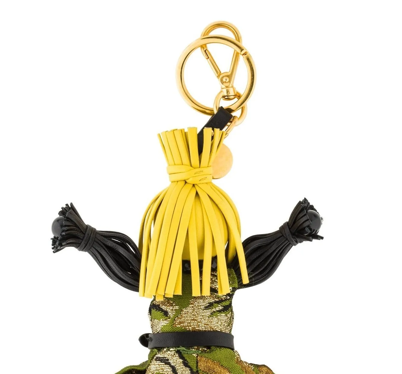 Prada Trick Pelle Felce Green Dress Jasmine Doll Keyring Key Charm 1TL171