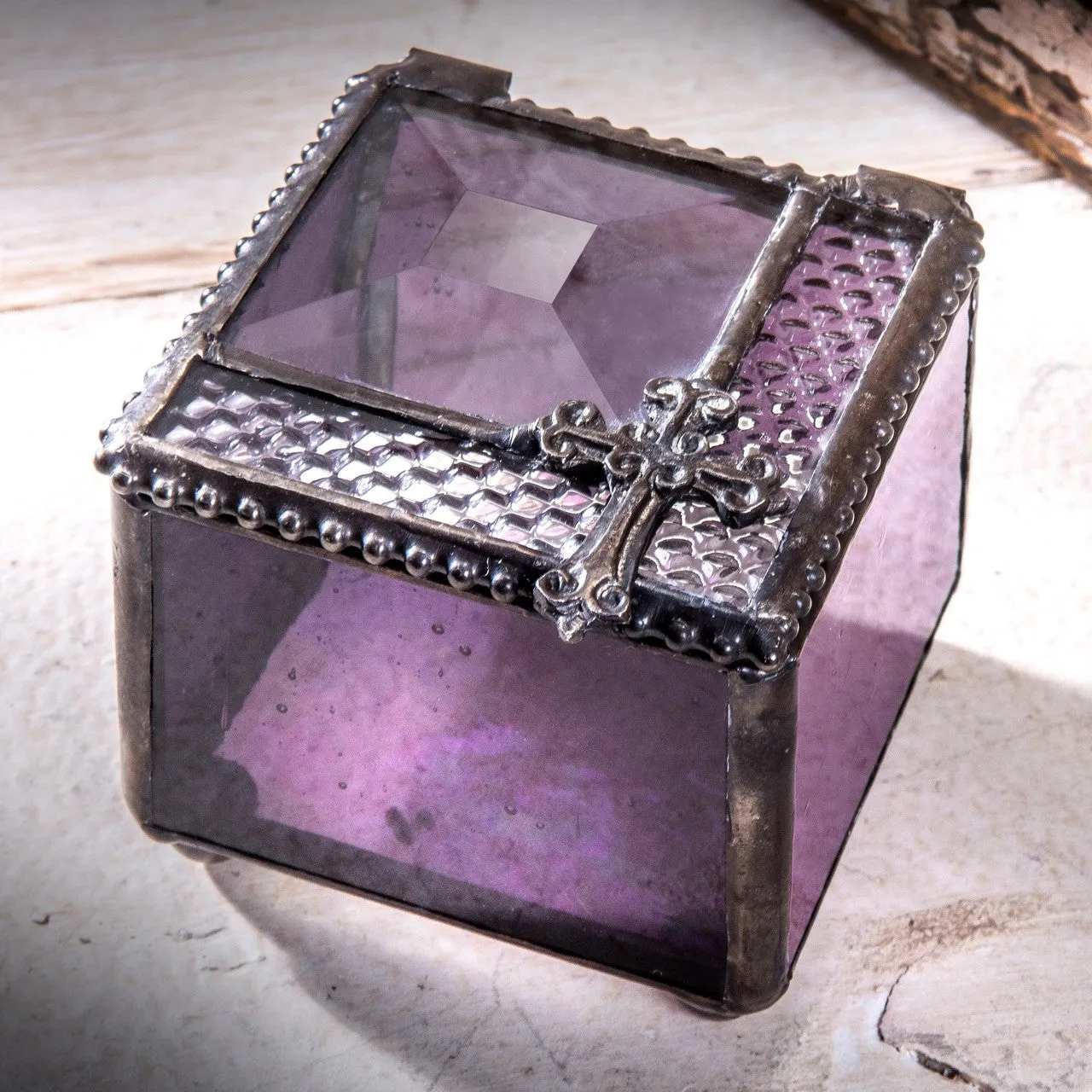 Purple Rosary Case Box 349-3