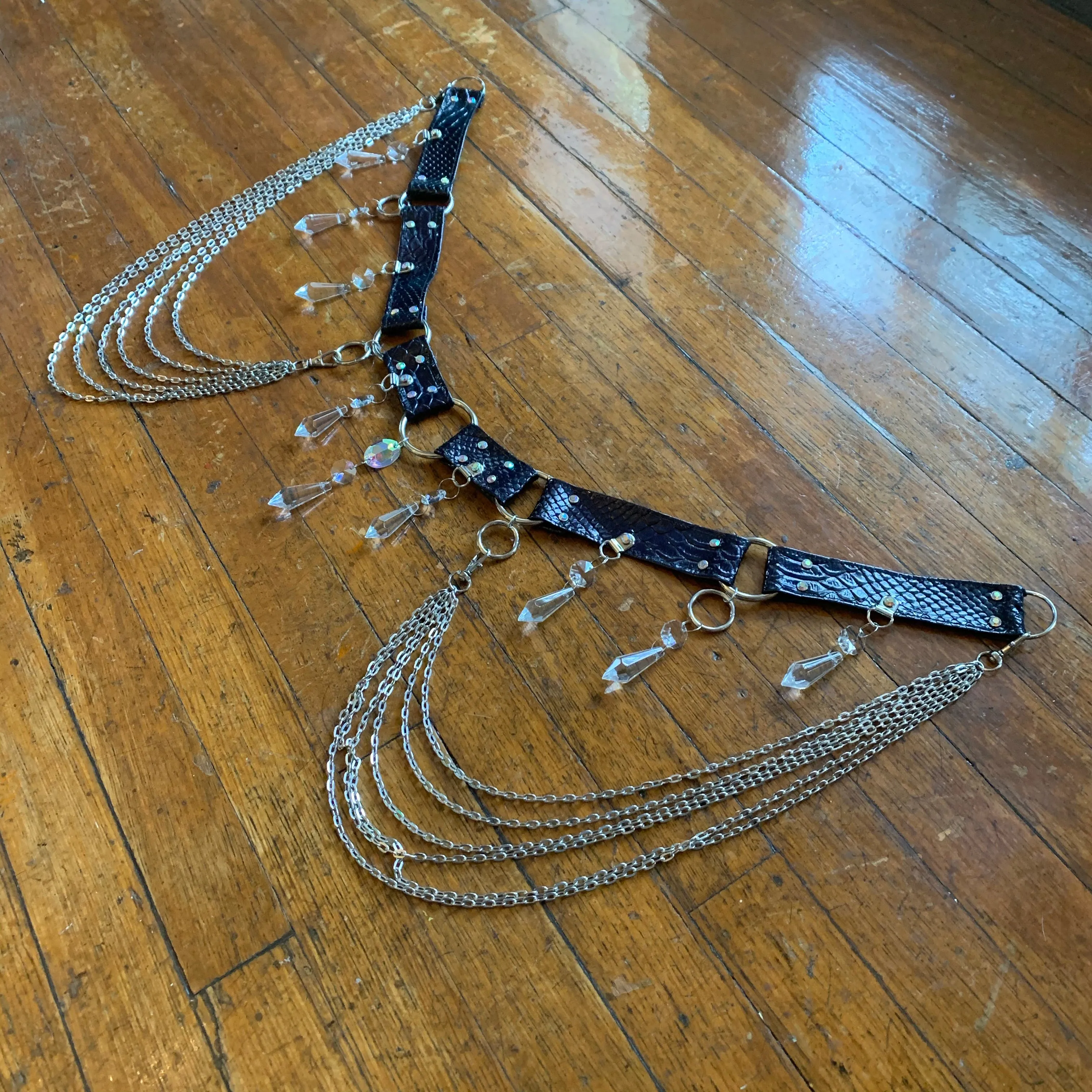 Rainbow Onyx Chandelier Belt