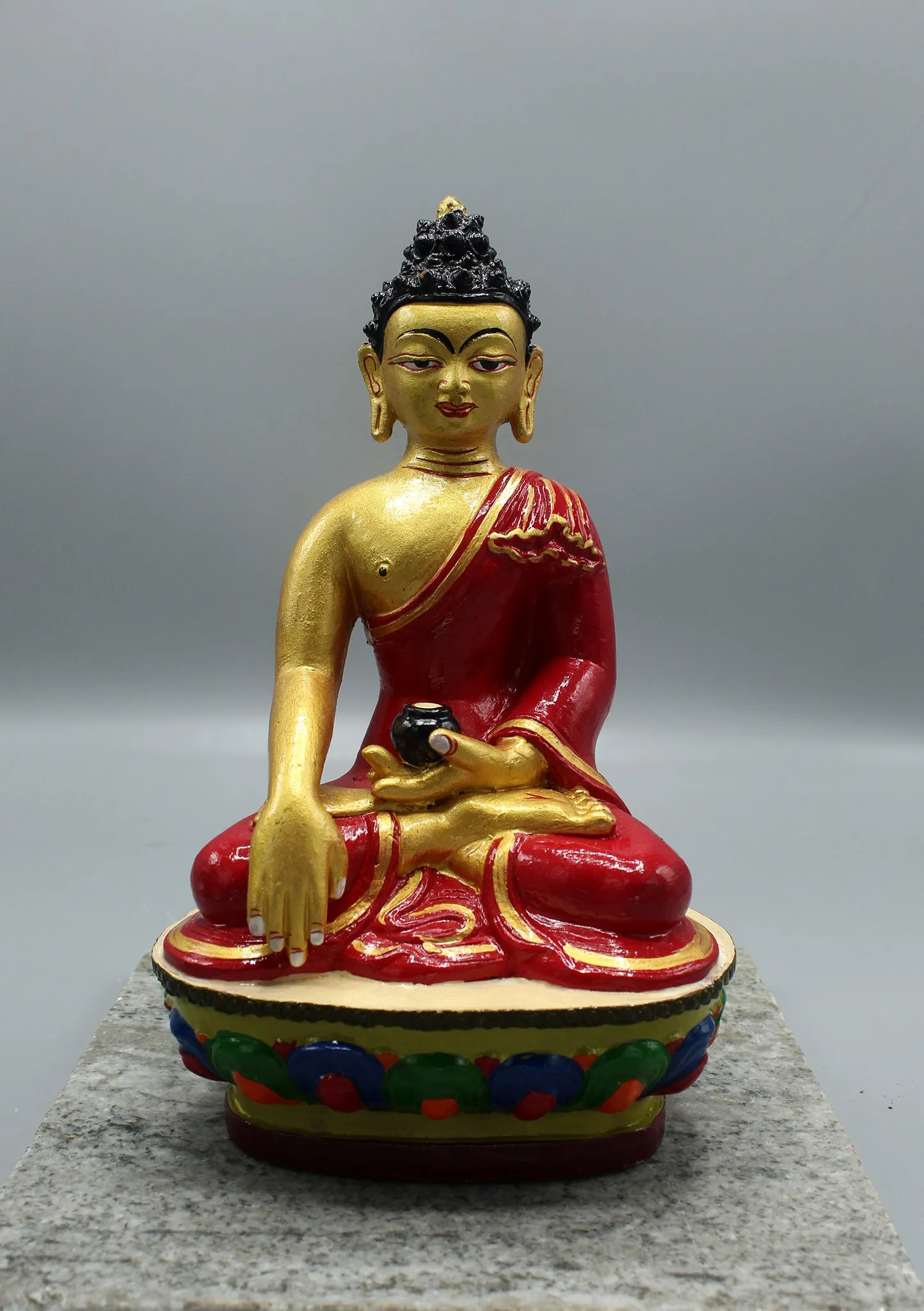 Shakyamuni Buddha Hand Painted Ceramic Statue