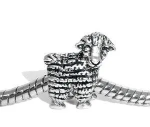Sheep Animal Bead Spacer for Snake Chain Charm Bracelet