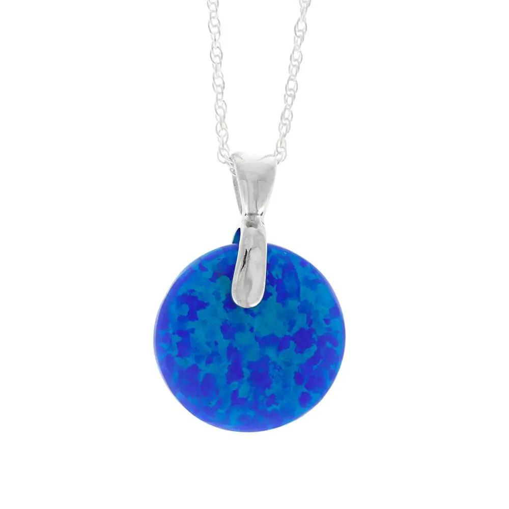 Shimmering Opal Suspended on a Silver Chain