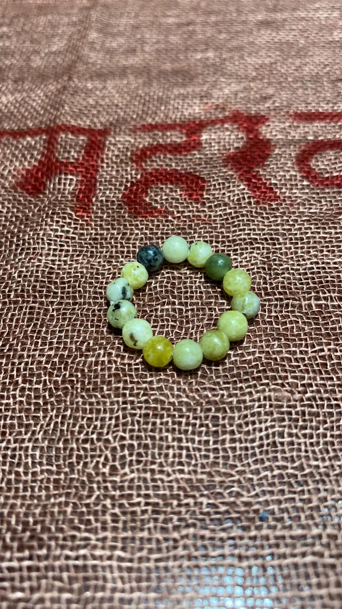 Yellow Turquoise Beaded Ring